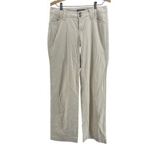 Eddie Bauer Women Beige Straight Leg Pants‎ Size 4 Cotton Spandex Blend